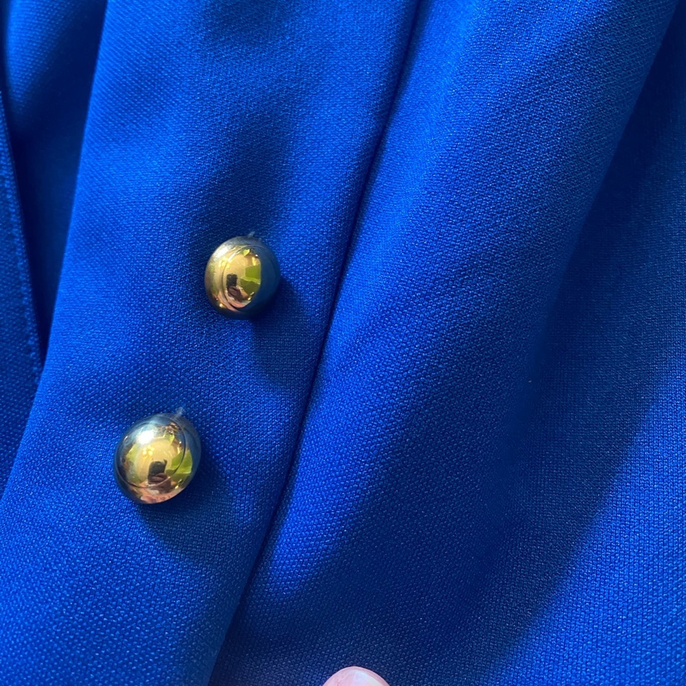 Givenchy VTG Sport Sapphire Blue Women's Blazer Plus Size - Picture 7 of 12